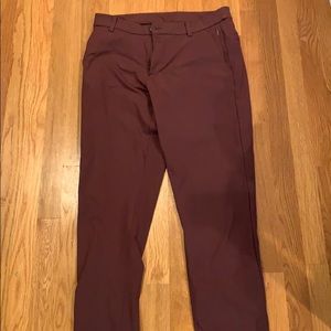 Men’s Lululemon Maroon Pants 32” Waist